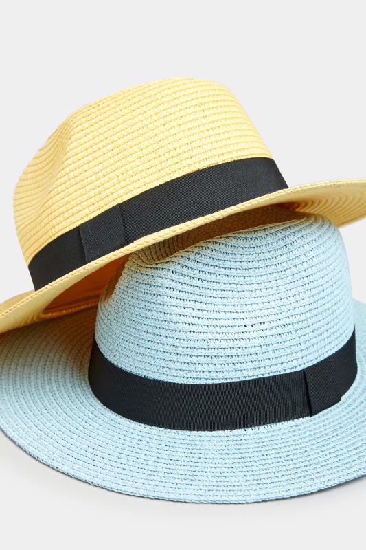 Yellow Straw Fedora Hat | Yours Clothing  4