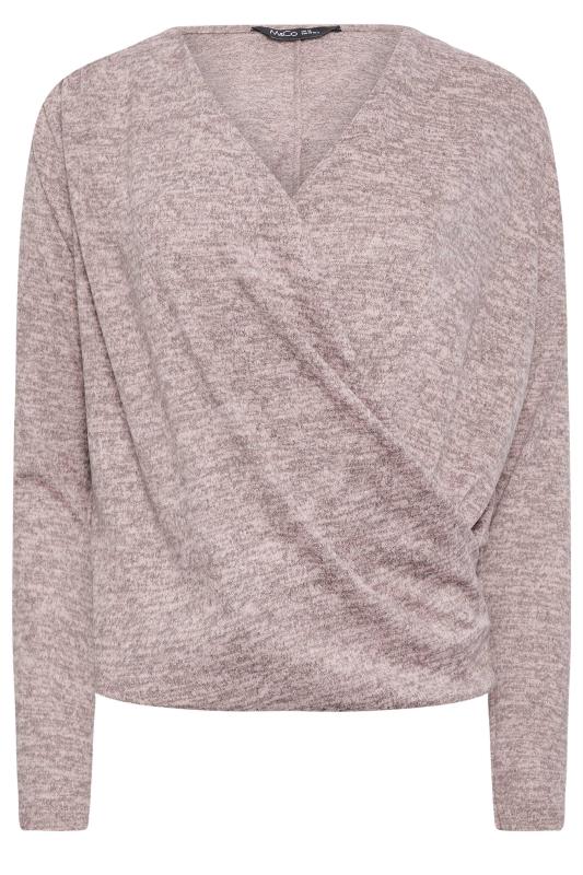 M&Co Pink Wrap Over Jumper | M&Co 6