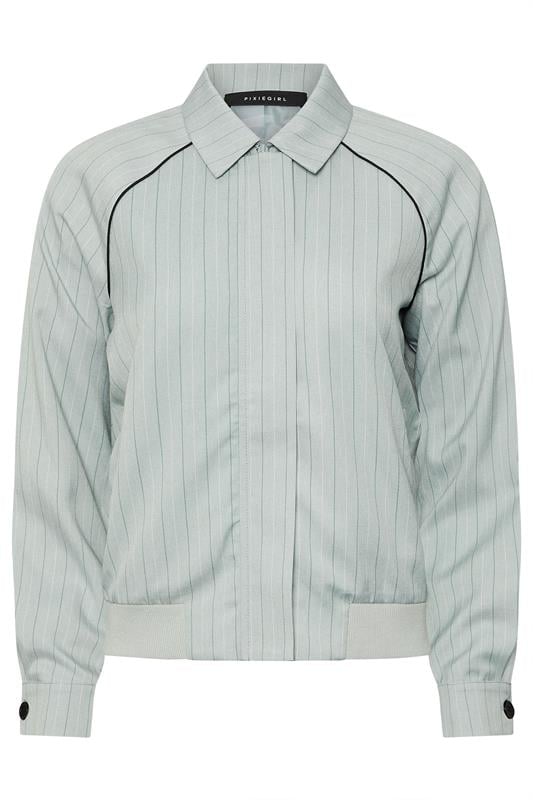 PixieGirl Petite Women's Blue Stripe Tailored Jacket | PixieGirl  6