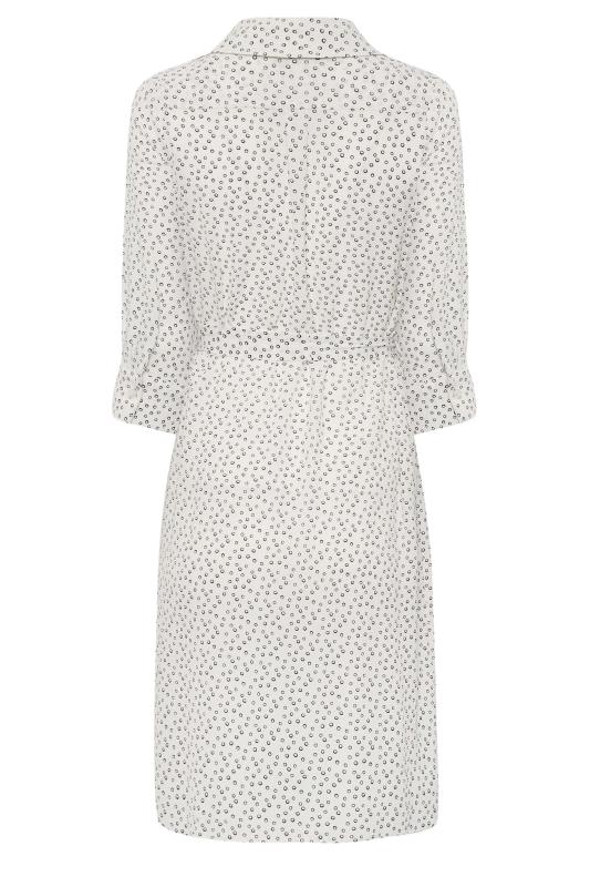 M&Co White Spot Print Tie Waist Tunic Shirt Dress | M&Co 7