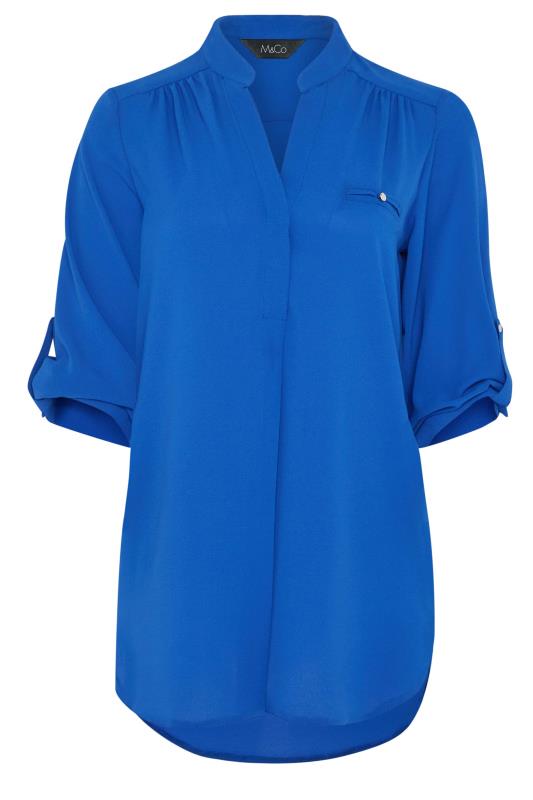 M&Co Cobalt Blue Tab Sleeve Blouse | M&Co 6