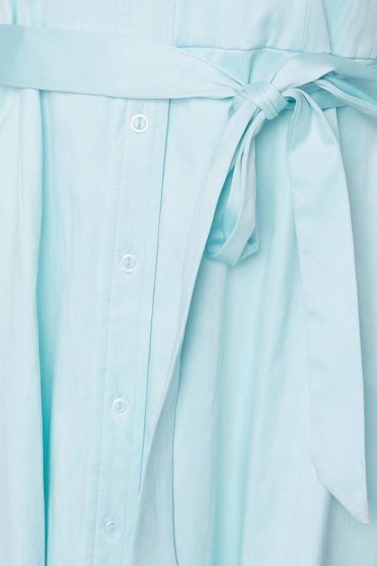 M&Co Blue Tie Waist Cotton Shirt Dress | M&Co 5