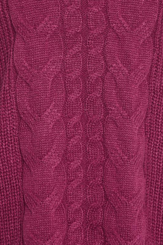 M&Co Dark Pink Cable Knit Jumper | M&Co 5