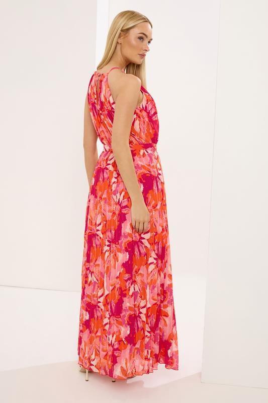 STAR Pink Blurred Floral Pleated Dress | StarByJM 2