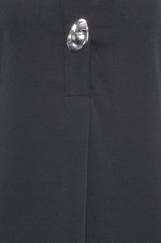 M&Co Black Statement Button Tab Sleeve Shirt | M&Co 5