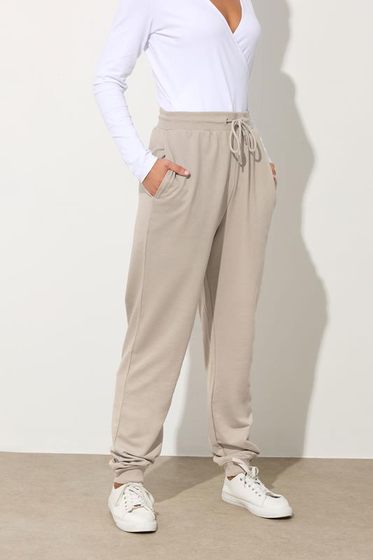 LTS Tall Stone Brown Cuffed Drawstring Joggers | Long Tall Sally  2
