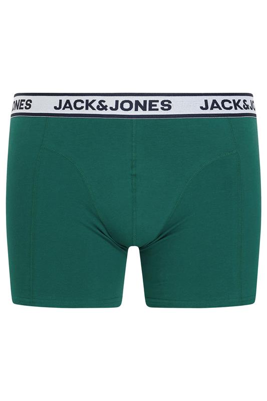 JACK & JONES Big & Tall 5 PACK Black & Green Boxers | BadRhino 5