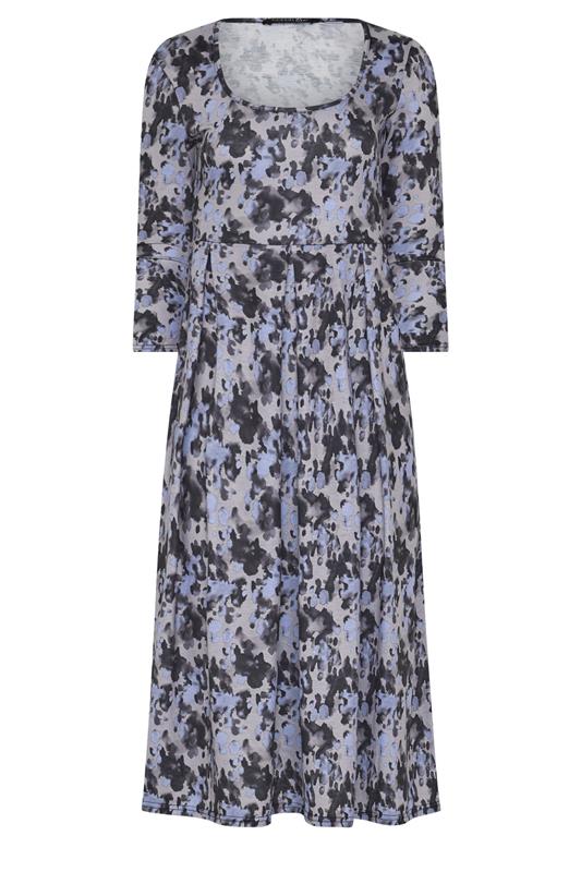 PixieGirl Petite Women's Grey Abstract Midi Dress | PixieGirl 5