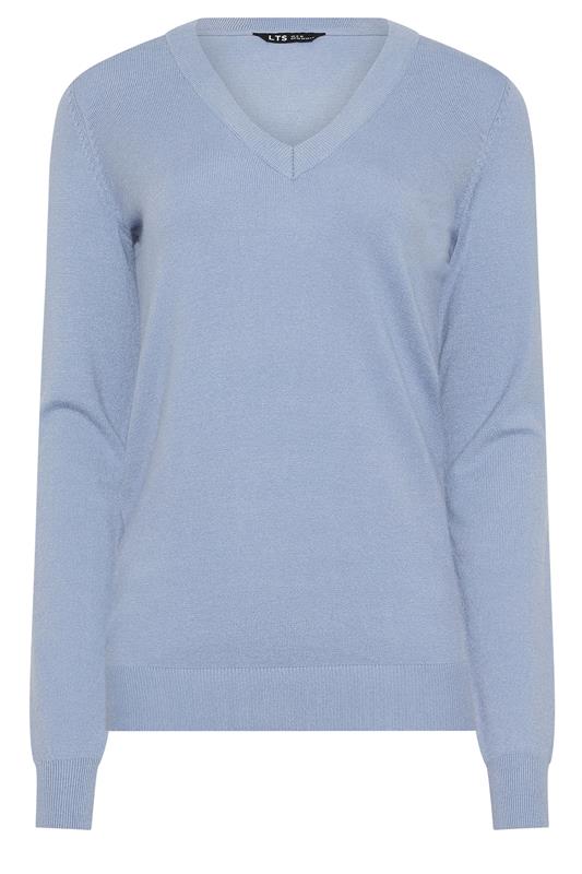 LTS Tall Pale Blue Knit V-Neck Jumper | Long Tall Sally 5