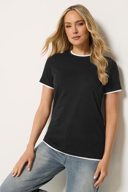 LTS Tall Black Layered Trim Top