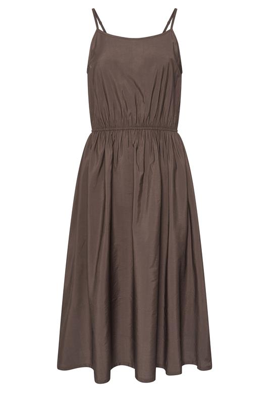 PixieGirl Petite Chocolate Brown Midi Dress | PixieGirl 5