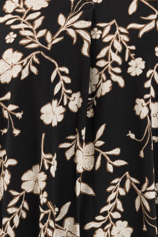 EVANS Plus Size Black Floral Pleat Swing Top | Evans 5
