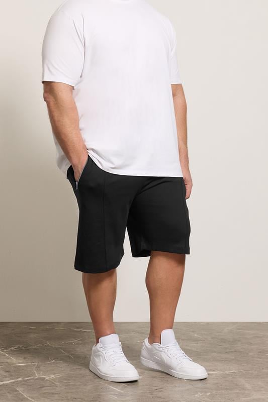 KAM Big & Tall Black Interlock Shorts | BadRhino 1