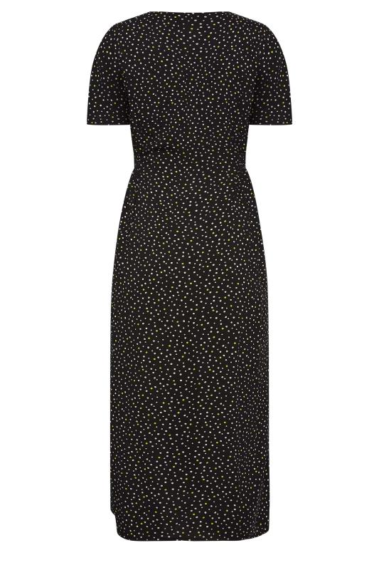 M&Co Black Spot Print Shirred Waist Dress | M&Co 7