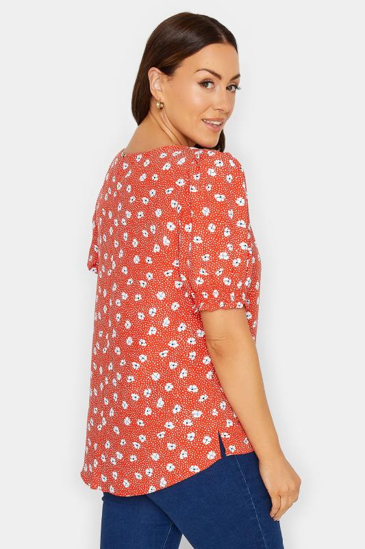 M&Co Red Daisy Print Blouse | M&Co 6