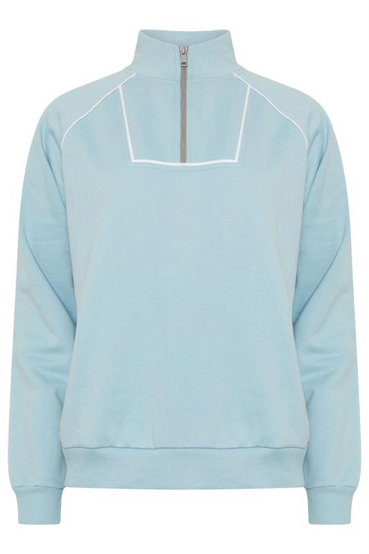 LTS Tall Womens Light Blue Zip Sweatshirt | Long Tall Sally 6