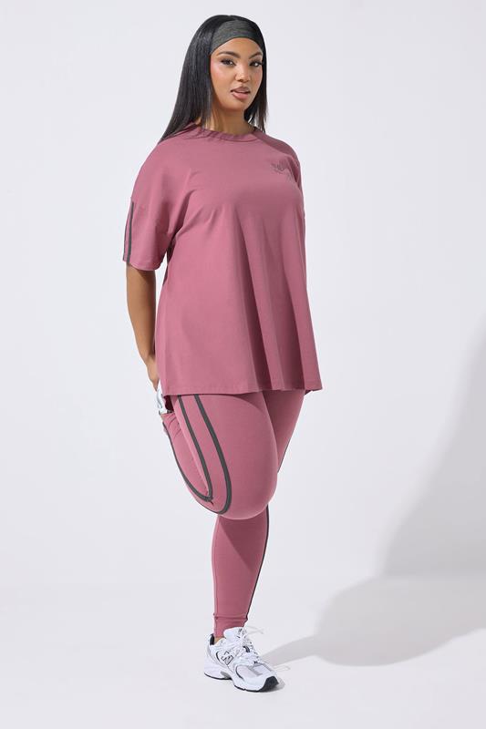 YOURS ACTIVE Curve Pink 'The Motivation Club' T-Shirt 2