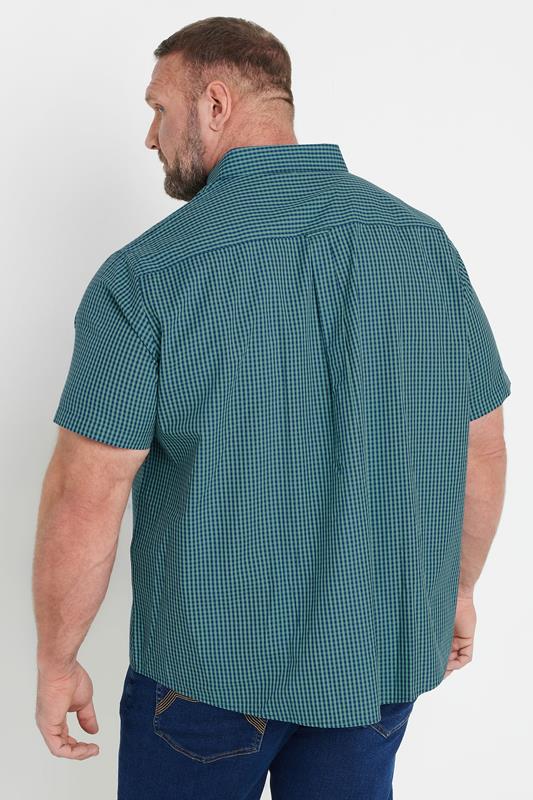 BadRhino Big & Tall Blue Gingham Check Shirt | BadRhino 4