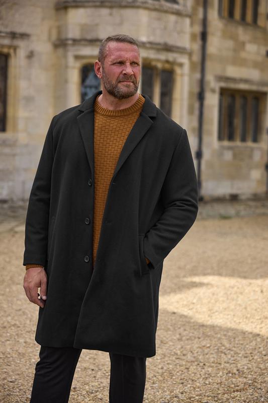 BadRhino Big & Tall Black Formal Overcoat | BadRhino 1