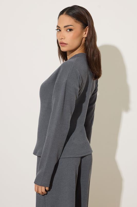 PixieGirl Petite Women's Charcoal Grey Textured Cardigan | PixieGirl 2