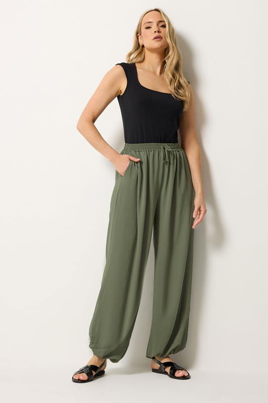 LTS Tall Khaki Green Balloon Trousers