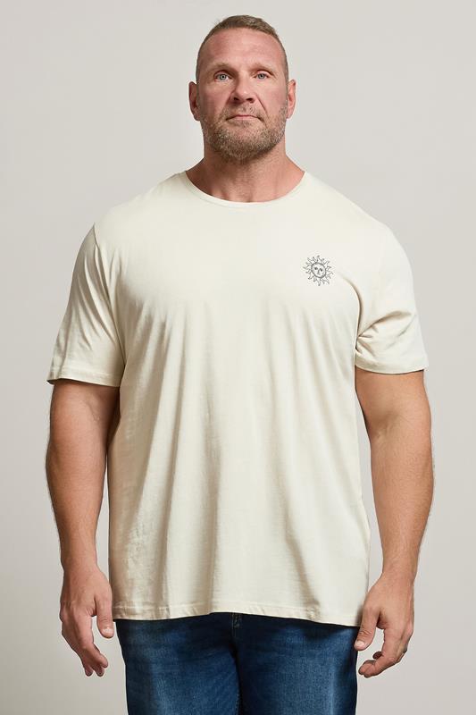  JACK & JONES Big & Tall Moonbeam White 'Astrology Sun' Print T-Shirt