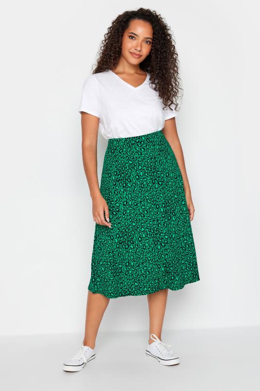 M&Co Green Animal Print Print Jersey Midi Skirt | M&Co 2