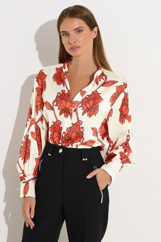STAR Orange Floral Notch Neck Blouse | StarByJM 7