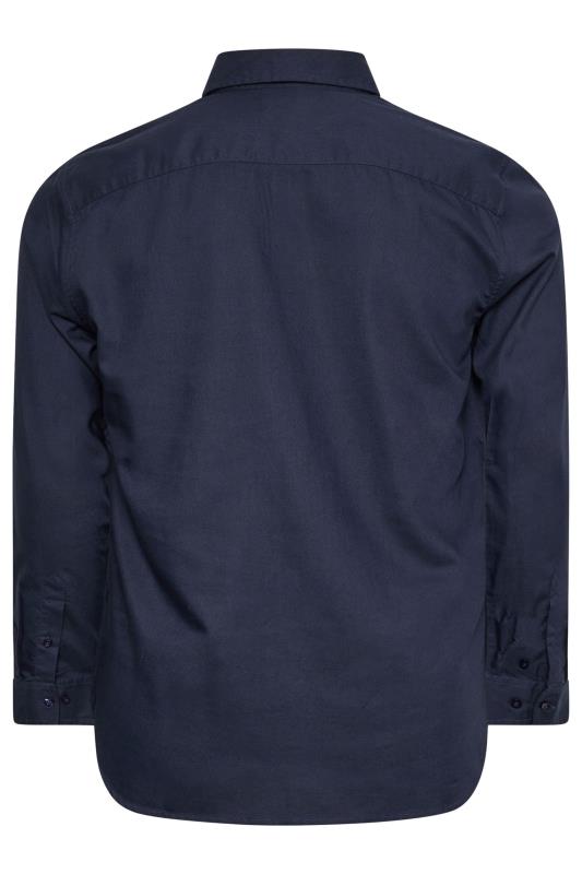 BadRhino Big & Tall Navy Blue Long Sleeve Oxford Shirt | BadRhino 8