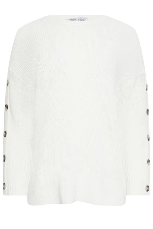 M&Co Petite Ivory White Button Sleeve Detail Jumper | M&Co 5