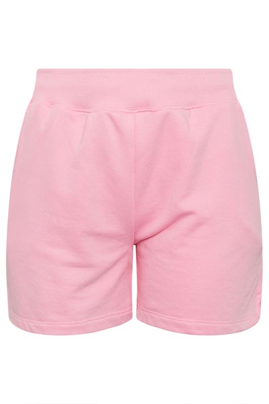 YOURS Plus Size Pink Jogger Shorts | Yours Clothing 5