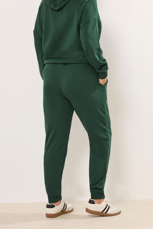YOURS Plus Size Green Tie Cuffed Joggers | Yours Clothing 2