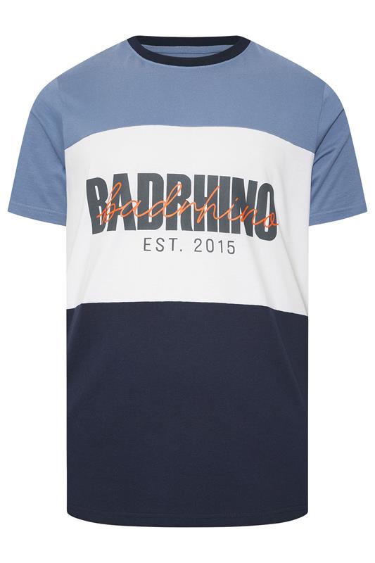 BadRhino Big & Tall Blue Cut & Sew Scripted T-Shirt | BadRhino 5