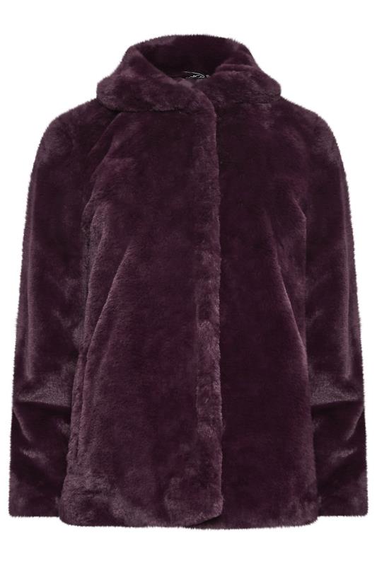 M&Co Berry Red Faux Fur Coat | M&Co 7