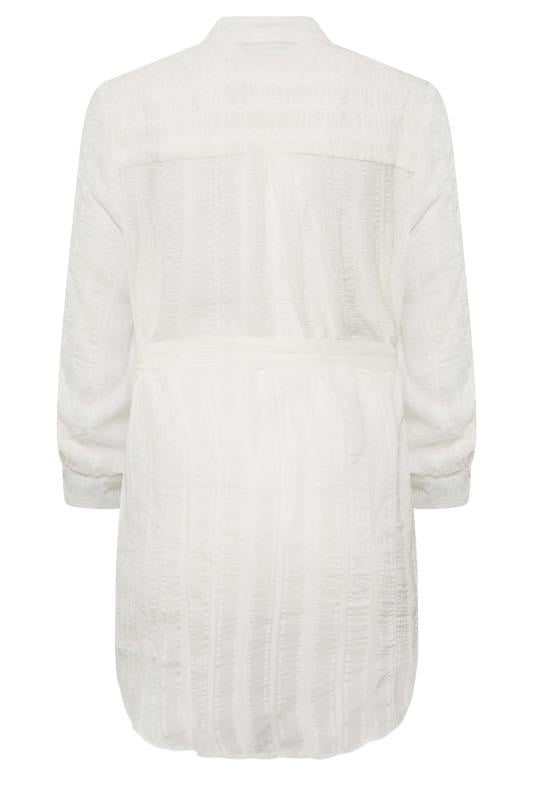 M&Co White Tie Waist Textured Tunic Shirt | M&Co  7