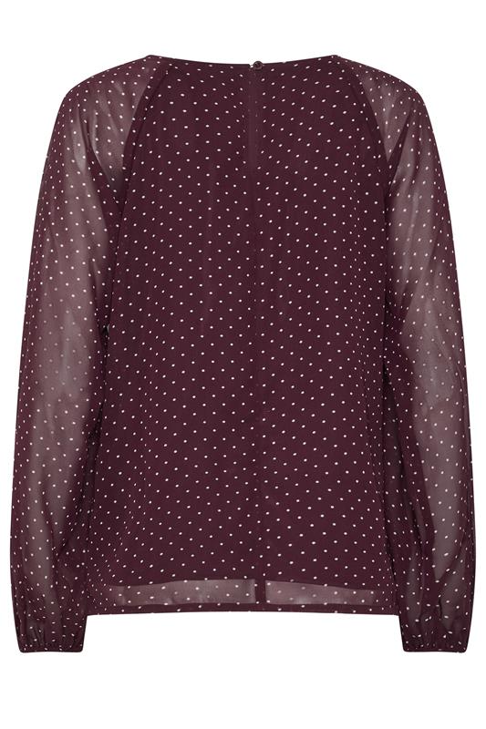 LTS Tall Women's Red Polka Dot Long Sleeve Blouse | Long Tall Sally 6