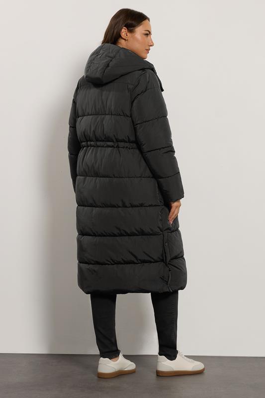 EVANS Curve Black Maxi Puffer Coat | Evans 4