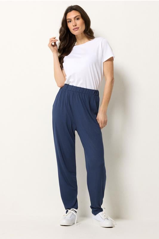  M&Co Navy Blue Hareem Trousers