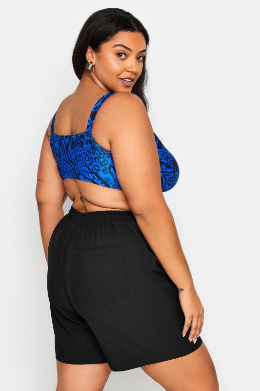 YOURS Plus Size Black Drawstring Swim Shorts | Yours Clothing 2