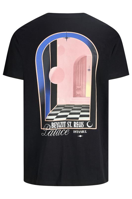JACK & JONES Big & Tall Black Island Graphic T-Shirt | BadRhino 5