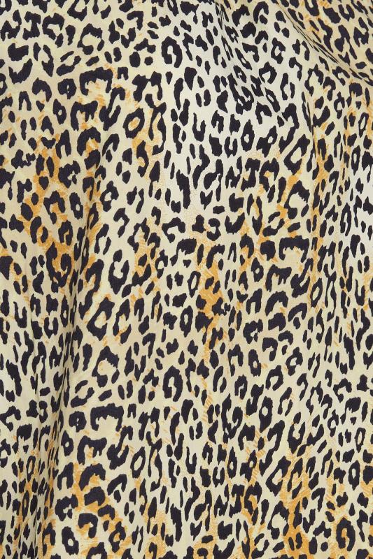 M&Co Brown Leopard Print Frill Hem Cotton Top | M&Co 6