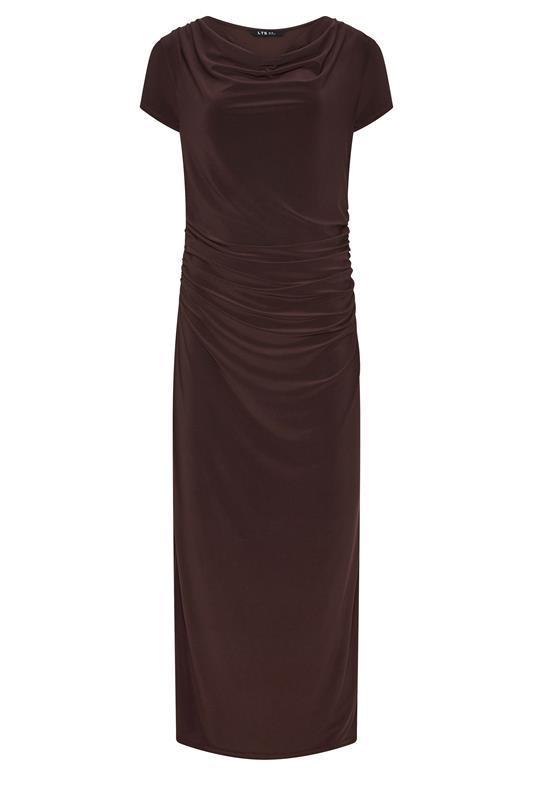 LTS Tall Women's Brown Draped Maxi Dress | Long Tall Sally 5