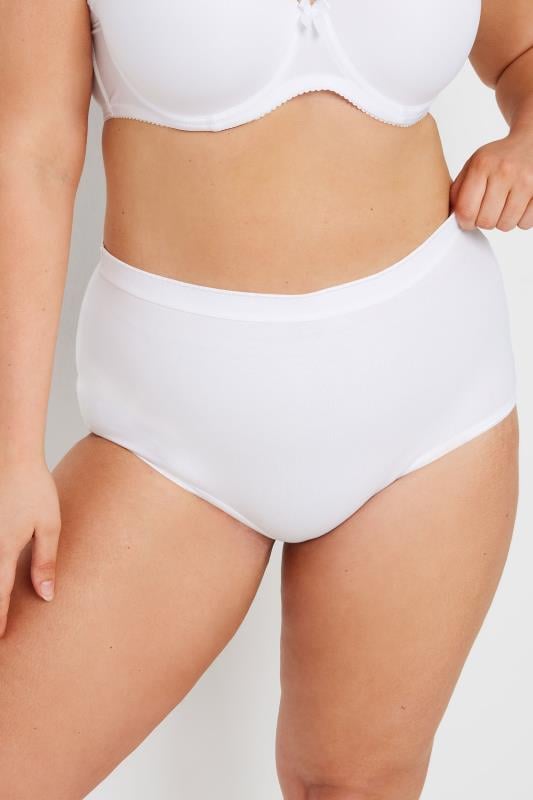 YOURSET 5 PACK Plus Size White Stretch Full Briefs | Yours Clothing  2