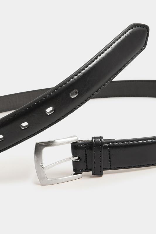 D555 Black Bonded Leather Belt | BadRhino  2