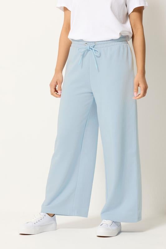  M&Co Petite Light Blue Wide Leg Joggers