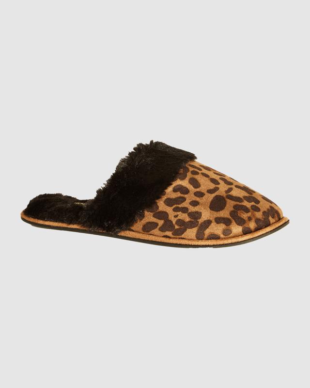 Extra Wide Fit Cheetah Slipper Neutral 7