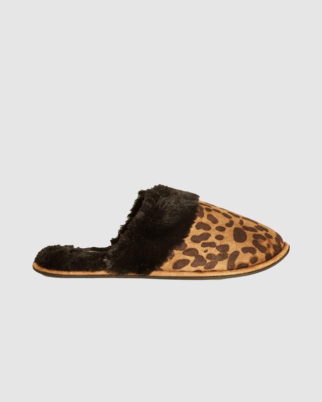 Extra Wide Fit Cheetah Slipper Neutral 8