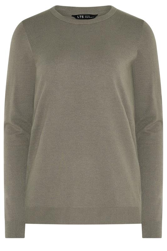 LTS Tall Women's Mocha Brown Knitted Crew Neck Jumper | Long Tall Sally 5