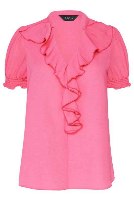 M&Co Pink Frill Front Blouse | M&Co 6