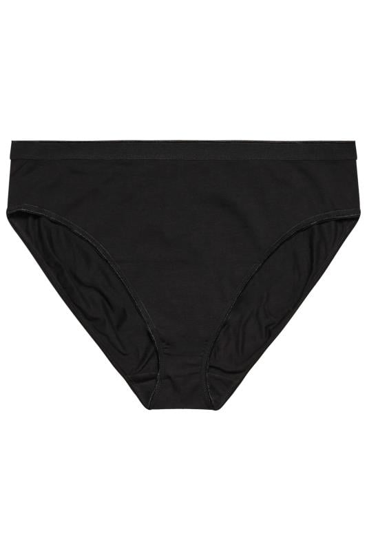 YOURSET 5 PACK Plus Size Black & Pink Star Print High Leg Knickers | Yours Clothing  10